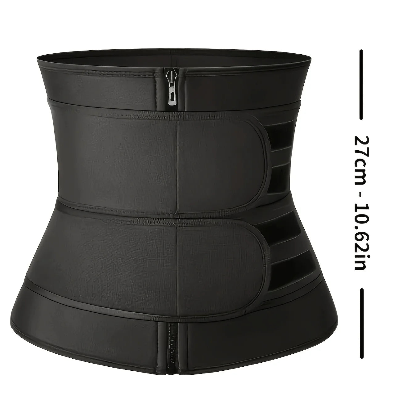 Dynamic Women's Waist Trainer Slimming Belt Sweating Adjustable Zipper Reinforced Body Shaping Waist Belt