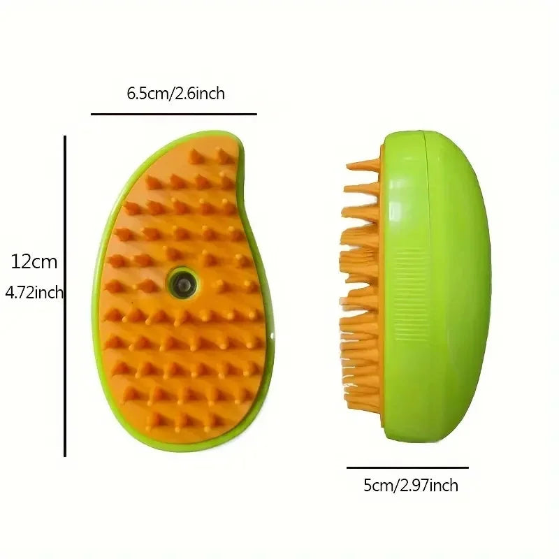 Steamy Dog  and Cat Brush Electric Spray Cat Hair Brush 3 In1 Dog Steamer Brush for Massage Pet Grooming Removing Tangled and Loose Hair