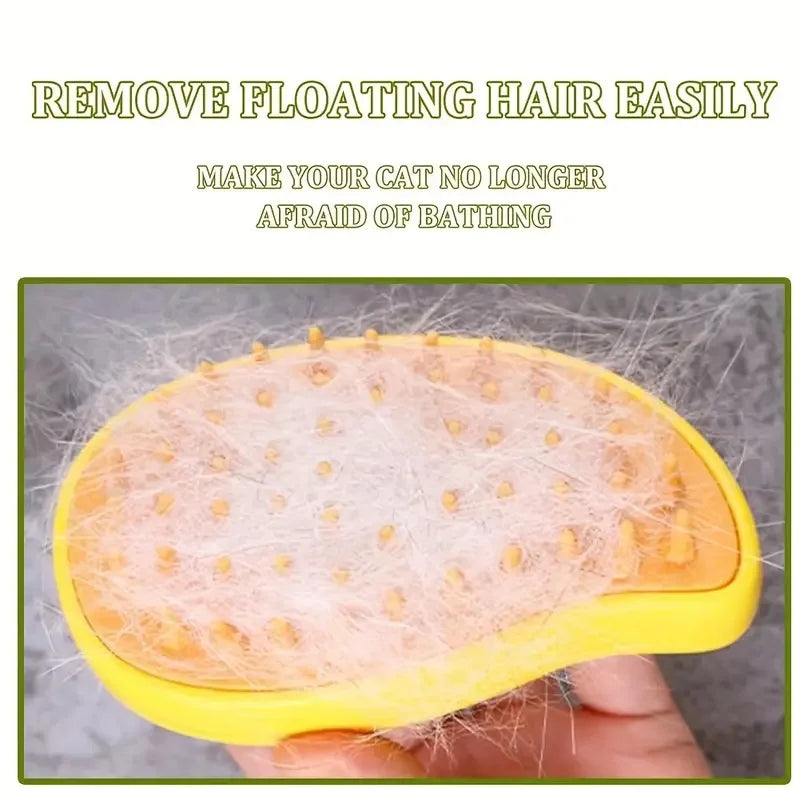 Steamy Dog  and Cat Brush Electric Spray Cat Hair Brush 3 In1 Dog Steamer Brush for Massage Pet Grooming Removing Tangled and Loose Hair